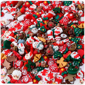 Figurines en résine de Noël, assortiment varié, fournitures de bricolage pour la décoration artisanale, ornements faits à la main pour les créations de Noël - Product Image 4
