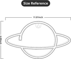 Insegne al <span class=keywords><strong>Neon</strong></span> LED in Acrilico Goldmore Planet per Decorazione Murale, Alimentate USB/Batteria con Alto CRI 95 - Product Image 3