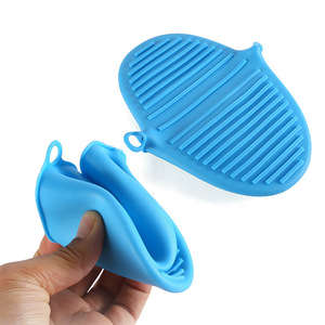 Gant de cuisine en silicone isolant thermiquement pour four, matériau de qualité alimentaire, couleur unie, moulage par injection - Product Image 2