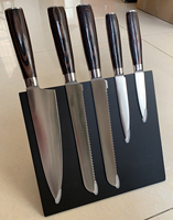 Rangement propre et bien rangé pour la cuisine Porte-bloc de couteaux magnétique en MDF noir pour ranger toutes sortes de couteaux