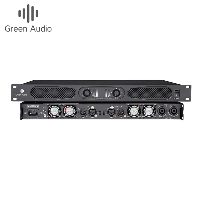 GAP-DP1000 Professional 1000W Power Amplifier 2 Channel Class D 1U Rack Mount High Power for KTV Karaoke DJ Stage