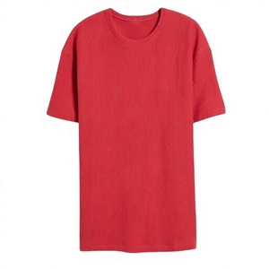 Camisetas de Hombre Casuales a Rayas con Cuello Redondo y Logotipo Personalizado, 100% Algodón, Manga Corta, Ligeras y Transpirables, Impresas, OEM/ODM de Alta Calidad - Product Image 1