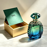 Flacon de parfum vide en cristal taillé haut de gamme, flacon de parfum décoratif en verre de luxe