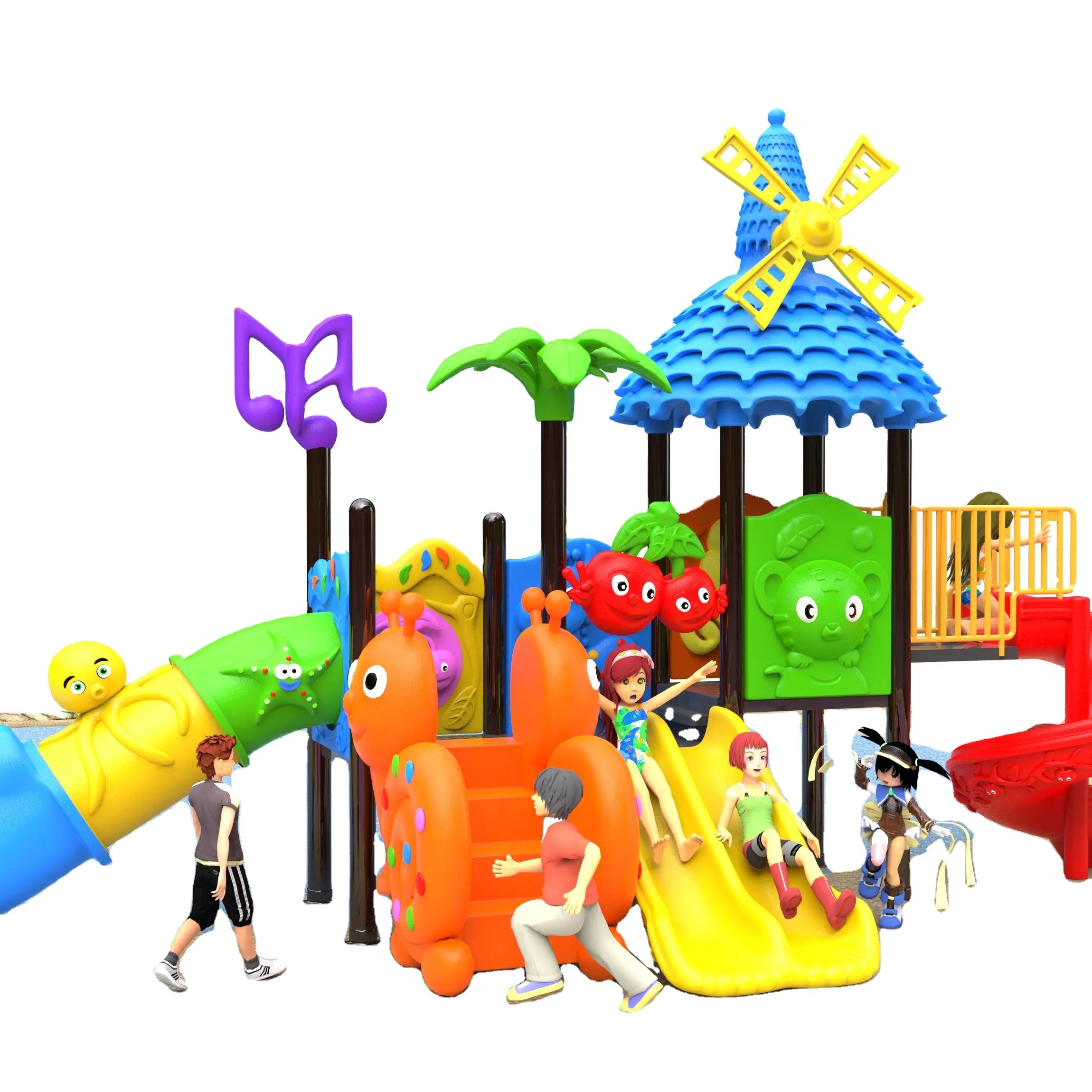 Outdoor Roestvrij Spel Speeltuin Plastic Kinderen Winkelcentrum Kleurrijke Glijbaan Beste Fabriek Prijs Apparatuur
