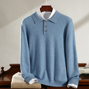 Maglione in <span class=keywords><strong>Cashmere</strong></span> da <span class=keywords><strong>Uomo</strong></span> per Affari, Classico Pullover Invernale in <span class=keywords><strong>Maglia</strong></span>, Produzione in Mongolia - Product Image 2