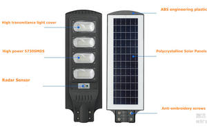<span class=keywords><strong>Lampe</strong></span> <span class=keywords><strong>solaire</strong></span> LED à prix réduit avec détecteur de mouvement, étanche IP65, intégrée tout-en-un, télécommande - Product Image 6