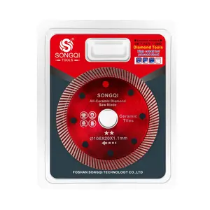 SONGQI 4-4.5 Inch Multipurpose Diamond Cutting Disc Reinforced Circular Diamond Saw Blade For Cutting Stone Concrete And Tiles