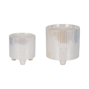 Vasi cilindrici moderni con piedistallo per uso interno ed esterno - Product Image 1