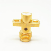 Conector RF SMA Hembra de Latón Personalizado con Montaje de Brida de 2 Orificios, Tipo Jack de 50 Ohmios