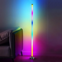Lampe d'ambiance d'angle RGB à détection de rythme, Lampe de chevet LED à synchronisation musicale pour Chambre et Salon