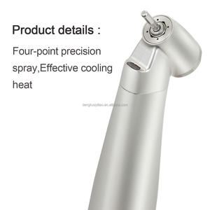 Handpiece della testa di angolo di 45 gradi con la 1:4 ottica. 2 che aumenta Quattro <span class=keywords><strong>Burs</strong></span> dello spruzzo FG per il <span class=keywords><strong>Micro</strong></span> motore elettrico della sedia dentaria - Product Image 3