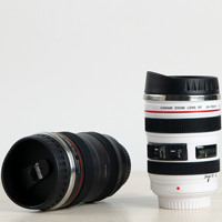 Tasse à café Offre Spéciale écologique en acier inoxydable avec objectif 400ml Tasse pour objectif d'appareil photo reflex numérique avec logo personnalisé