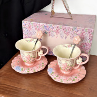 Ensemble de tasses à café en céramique, tasses en céramique embossées, ensemble de tasses en céramique