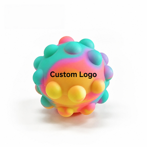 Balle anti-stress sensorielle en silicone avec logo personnalisé, colorée et texturée, jouet à presser pour la relaxation et les cadeaux promotionnels - Product Image 6