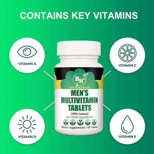 מולטי ויטמין אורגני פרימיום לגברים עם ג'ינסנג להגברת אנרגיה להתאוששות ספורטיבית, 60 כמוסות, סיטונאי בכמויות גדולות למבוגרים - Product Image 5