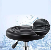 Chaise de bar pivotante réglable en hauteur en cuir PU pour salon de coiffure, table de petit-déjeuner et comptoir de bar