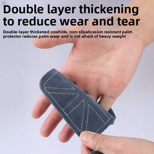 Gants de musculation à 4 doigts – Respirants, antidérapants, absorbant les chocs – Paume en cuir pour haltères, barres, tractions, gym – Hommes - Product Image 3