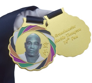 Fabricant personnalisé plaqué or 3D UV Grandmaster Herbie Thompson Arts martiaux karaté <span class=keywords><strong>judo</strong></span> médaille en métal pour les sports de combat - Product Image 1