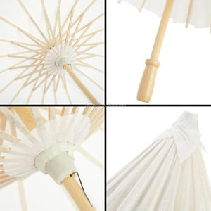 Parapluie en papier de couleur personnalisée 23.6 pouces 32 pouces Parasol en papier huilé fait à la main Peinture bricolage Parapluie décoratif pour mariage DANCIE - Product Image 4