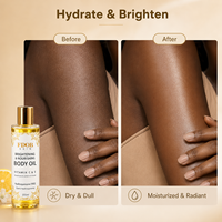 Huile pour le visage et le corps 100% naturelle à la vitamine C, à la niacinamide et à la vitamine E pour les soins de la peau, le blanchiment, l'anti-âge et la nutrition