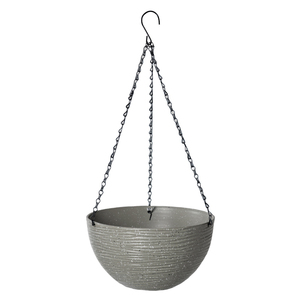 Grand pot suspendu en plastique, finition mouchetée, design de bol côtelé, <span class=keywords><strong>suspension</strong></span> par chaîne en fer pour jardin, balcon, intérieur - Product Image 3