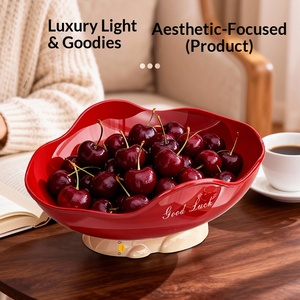 Bol à fruits avec pieds en plastique de qualité alimentaire, plateau à collation créatif et décoratif <span class=keywords><strong>pour</strong></span> la cuisine, la maison et les fêtes - Product Image 1