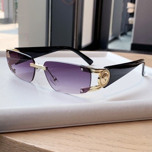 Nuevas Gafas de Sol Unisex sin Marco, Estilo Europeo Americano, Protección UV400, de Alta Gama, Transfronterizas, Modelo <span class=keywords><strong>Libro</strong></span> Rojo Pequeño - Product Image 4