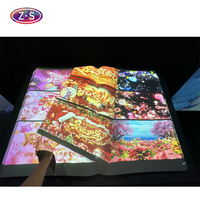 Sistema de software de proyector interactivo 3D Digital Flipbook Proyección de libro virtual para equipo de publicidad de restaurante
