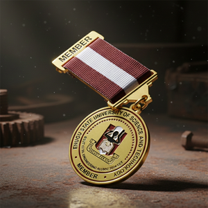 Lencana Dada Logam Emas Desain Khusus Cina, Pita Penghargaan, Medali, Pin Kehormatan, Medalla, dengan Logo dan Bentuk yang Dapat Disesuaikan - Product Image 3
