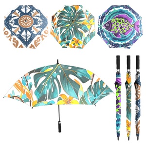 Premium UV Protection 130cm Large Semi-Automatic Open Golf <b>Umbrella</b> Double Layer Vent Design Glass Fiber Ribs Pongee Outdoor - Product Image 5