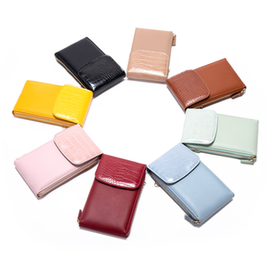 Nouveauté 2024 <span class=keywords><strong>Sac</strong></span> à téléphone mini en PU Portefeuille en cuir d'alligator de luxe <span class=keywords><strong>Porte</strong></span>-cartes de crédit Sacs à bandoulière pour femmes - Product Image 2