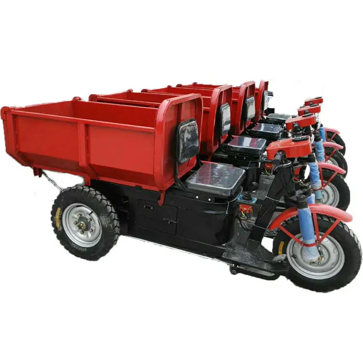 Tricycle électrique de camion à benne basculante de Site, transporteur à 3 roues, tricycle d'alimentation de transport de prairie de fret de 1 tonne