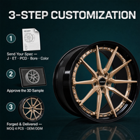 Jantes forgées en bronze à double éclatement en 3 parties, 19x9.5 5x112 6061T6, sur mesure, à déport profond, pour Jeep – Livraison directe usine OEM, Vente chaude