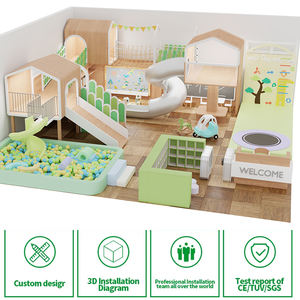 Yeni tasarım yürüyor eğlence parkı çocuklar ahşap çocuk küçük kapalı oyun alanı ekipmanları, çocuk kapalı oyun alanı - Product Image 3
