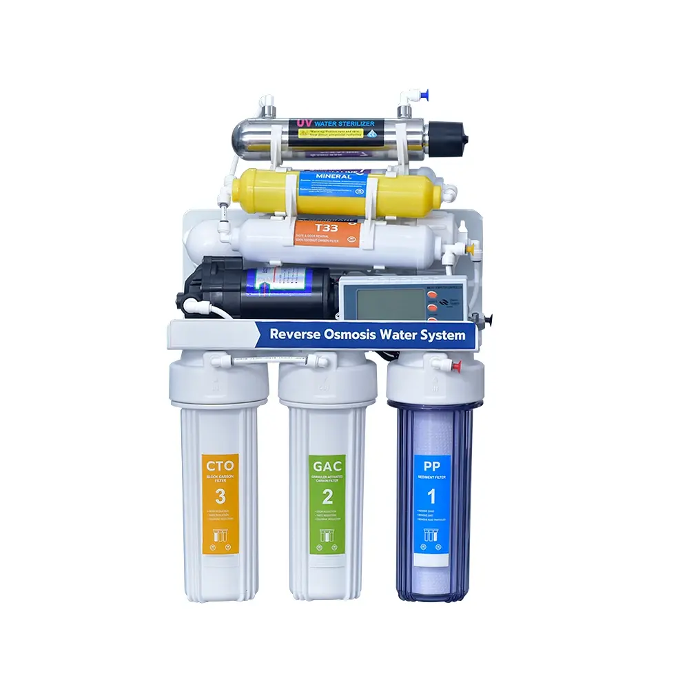 JIEWI Housing Reverse Osmosis Water Filter OEM Ro System and Water Purifier Transparent 7 Stage 10 Inch 7 Stage Blue