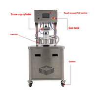Machine automatique de vissage et de bouchage sous vide à quatre postes pour bouteilles/bocaux en verre