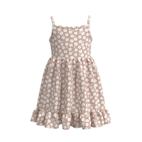 Robe d'été personnalisée en soie de lait pour enfants, robe tourbillon pour filles, vêtements pour tout-petits, imprimé unique pour enfants