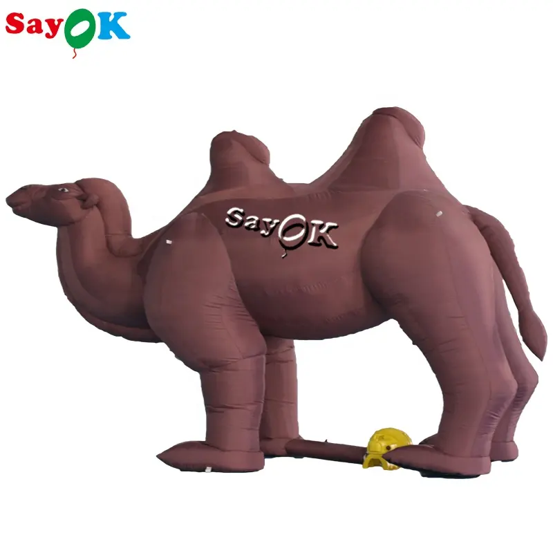 Customized 3mH Brown Giant Inflatable Camel Inflatable Animal Model Advertising