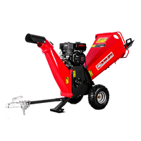 Broyeur forestier homologué TUV/CE, broyeur de bois durable avec moteur à essence 7HP, machine forestière, broyeur de branches de 4 pouces