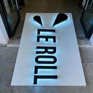 Letrero Luminoso Acrílico 3D para Exteriores con LED de Luz Blanca Cálida de 2700K, Forma Rectangular, Fácil Instalación - Product Image 1