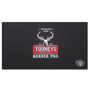 Alfombrilla Antideslizante de PVC para Barbería Tooheys Brothers, Diseño de Cabeza de Ciervo, Negra, para Almacenamiento de Herramientas de Peluquería - Product Image 1