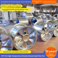 Ventilateur axial industriel électrique à simple/double vitesse, faible bruit, à flux mixte, résistant au feu, haute température, pour l'évacuation de la fumée
