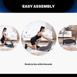 Petit mini-<span class=keywords><strong>trampoline</strong></span> avec poignée Home Gym Fitness Exercise Indoor Adultes Kids Rebounder - Product Image 5