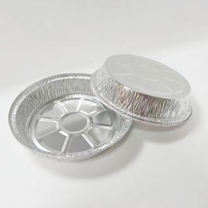 5 6 7 8 9 10 pulgadas redondo desechable para llevar pan envasado <span class=keywords><strong>de</strong></span> alimentos bandeja <span class=keywords><strong>de</strong></span> Pizza contenedor bandeja <span class=keywords><strong>de</strong></span> papel <span class=keywords><strong>de</strong></span> aluminio con tapas - Product Image 4