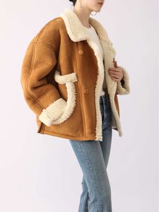 جودة عالية سميكة من جلد الغزال الطبيعي الفراء يحافظ على الفراء والجلود والفراء سترة قطعة واحدة - Product Image 2