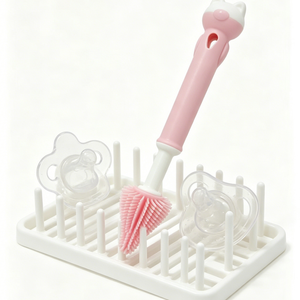 Kit de Cepillos de Limpieza <span class=keywords><strong>para</strong></span> Bebés, Libres de BPA, Aptos <span class=keywords><strong>para</strong></span> Alimentos, Suaves al Tacto, No Dañan los Pezones, con <span class=keywords><strong>Base</strong></span> Adorable en Forma de Gato - Product Image 3