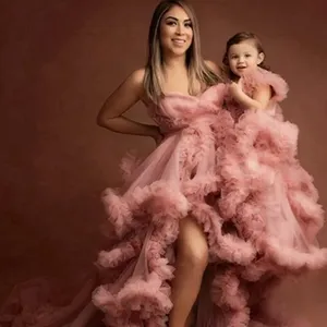 S8381F tabung berkualitas tinggi terlaris ibu dan anak merah muda pesta foto ulang tahun wanita gaun pakaian tidur seksi