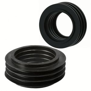 แหวนยางซีลชักโครก ท่อระบายน้ำแบบซ่อน สำหรับชักโครกแบบติดผนัง วัสดุ PVC สีดำ - Product Image 2