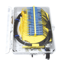 Boîtier de terminaison FTTH pour montage mural/sur poteau |   32 ports adaptateurs |   Support SC/FC/LC Mini Splitter PLC |   Anti-UV PC+ABS