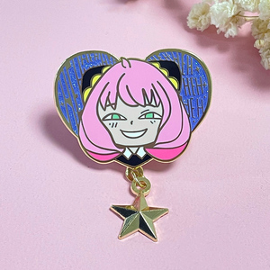 Spille da bavero in metallo smaltato duro e morbido, placcate oro, personalizzate con design <span class=keywords><strong>anime</strong></span> e animali, stile artistico da collezione, stampa tipografica - Product Image 5